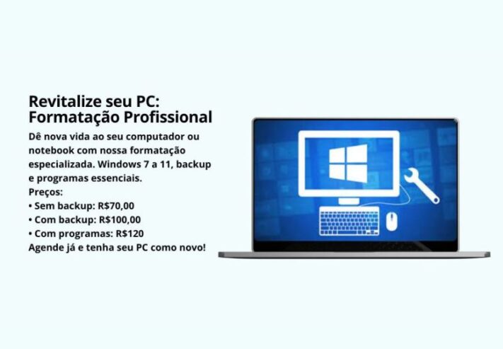 Formatação de Computadores Desktop e Notebooks